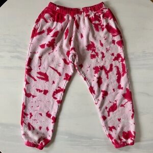 Elder Statesman Tie Dye Cotton/Cashmere Sweatpants XL
